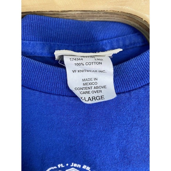 Vintage 2001 Lee Sport Unisex Short Sleeve T-Shirt Blue XL New York Giants NFL - Picture 8 of 11